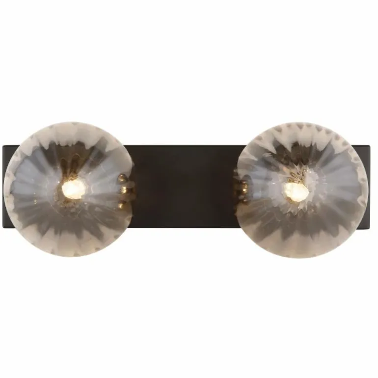 Applique murale Globo DALLERTA Noir, 2 lumières