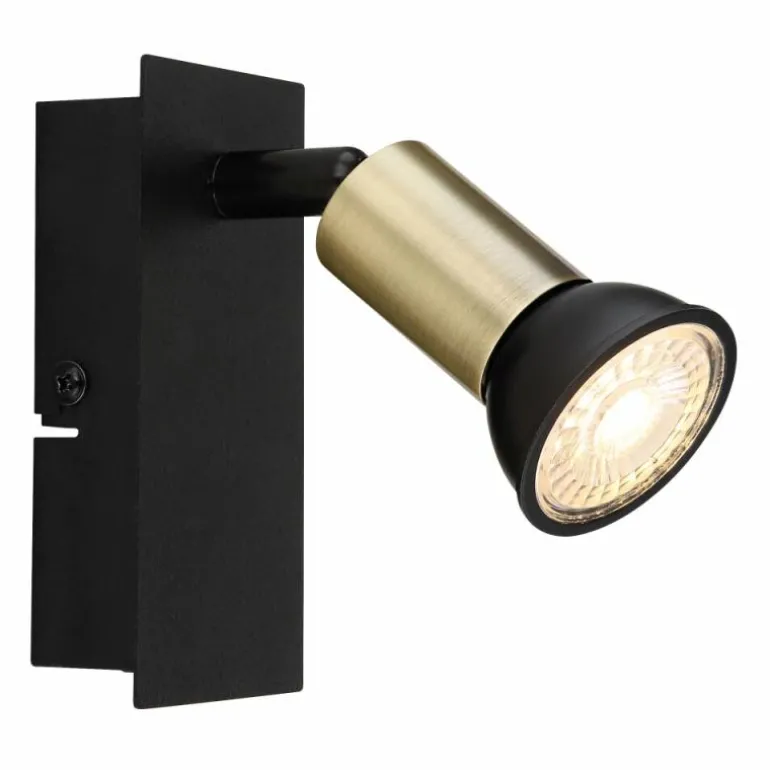 Applique murale Globo DREW Noir, 1 lumière