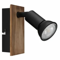 Applique murale Globo DREW Brun, Noir, 1 lumière