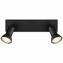 Applique murale Globo DREW Noir, 2 lumières