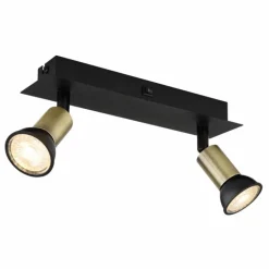 Applique murale Globo DREW Noir, 2 lumières