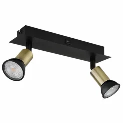 Applique murale Globo DREW Noir, 2 lumières