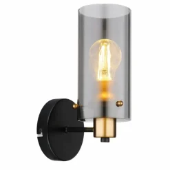 Applique murale Globo FANNI Laiton, Noir, 1 lumière