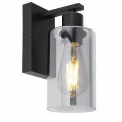 Applique murale Globo HADERA Noir, 1 lumière