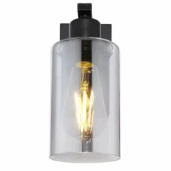 Applique murale Globo HADERA Noir, 1 lumière