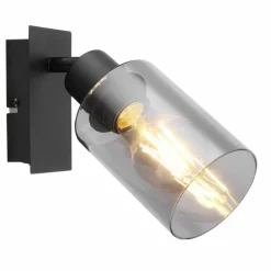 Applique murale Globo HADERA Noir, 1 lumière