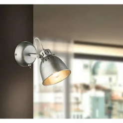 Applique murale Globo Hernan Gris, Argenté, 1 lumière