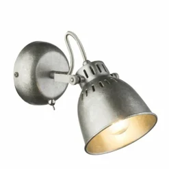 Applique murale Globo Hernan Gris, Argenté, 1 lumière