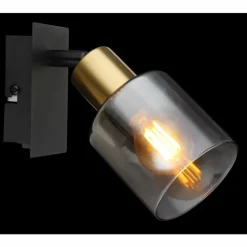 Applique murale Globo HOLLSY Noir, 1 lumière