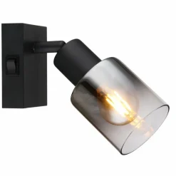 Applique murale Globo HUBERTUS Noir, 1 lumière