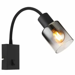 Applique murale Globo HUBERTUS Noir, 1 lumière