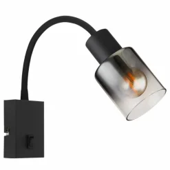 Applique murale Globo HUBERTUS Noir, 1 lumière