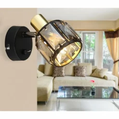 Applique murale Globo INDIANA Noir, 1 lumière