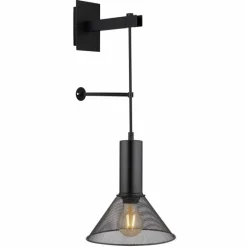 Applique murale Globo JEDD Noir, 1 lumière