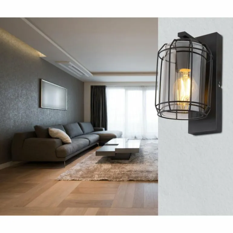 Applique murale Globo KAMMI Noir, 1 lumière