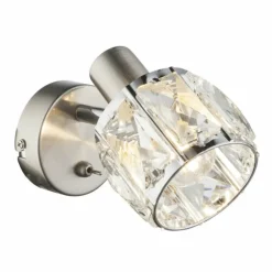 Applique murale Globo Kris Nickel mat, 1 lumière