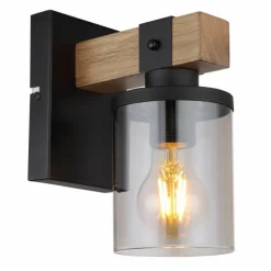 Applique murale Globo LILA Brun, Noir, 1 lumière