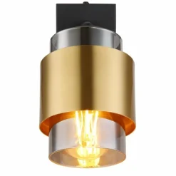 Applique murale Globo MILLEY Laiton, Noir, 1 lumière