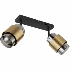 Applique murale Globo MILLEY Laiton, Noir, 2 lumières