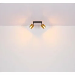 Applique murale Globo MILLEY Laiton, Noir, 2 lumières