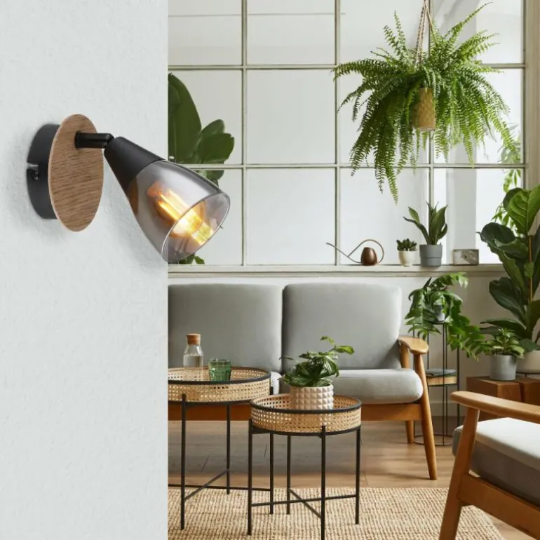 Applique murale Globo MUBBY Noir, 1 lumière