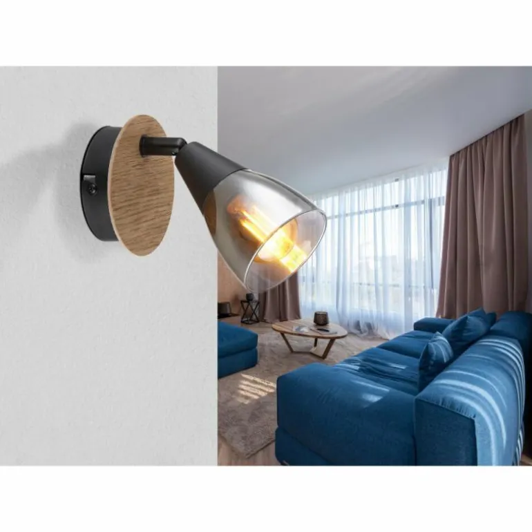 Applique murale Globo MUBBY Noir, 1 lumière