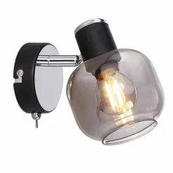 Applique murale Globo ORNELA Noir, 1 lumière