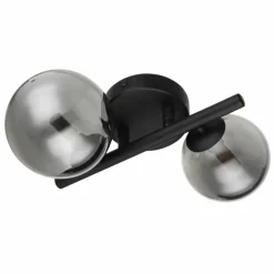 Applique murale Globo RIHA LED Noir, 2 lumières