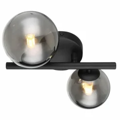 Applique murale Globo RIHA LED Noir, 2 lumières
