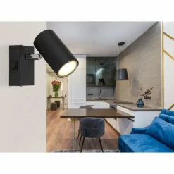 Applique murale Globo ROBBY Noir, 1 lumière