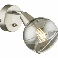 Applique murale Globo ROMAN LED Nickel mat, 1 lumière