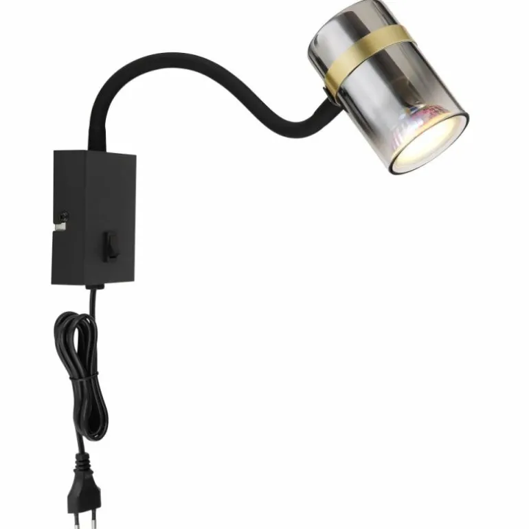 Applique murale Globo TRABBY Noir, 1 lumière