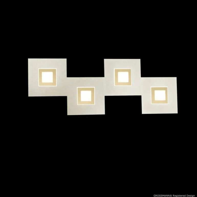 Applique murale Grossmann Karree LED Champagne, 4 lumières