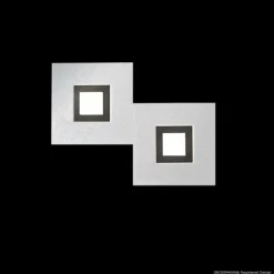 Applique murale Grossmann KARREE LED Aluminium, Noir, 2 lumières