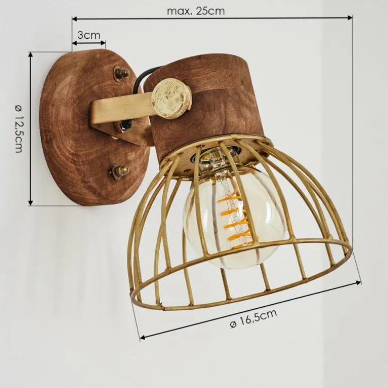 Applique murale Grunnfjord Laiton, Écru, 1 lumière