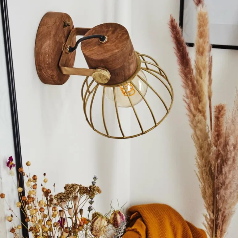 Applique murale Grunnfjord Laiton, Écru, 1 lumière