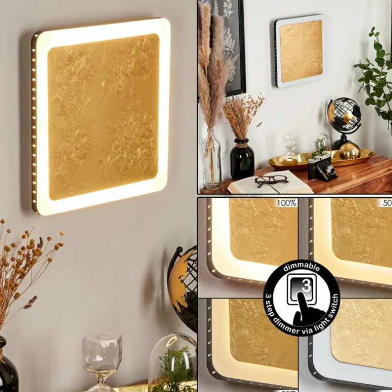 Applique murale Guacacallo LED Or, Noir, Blanc, 1 lumière