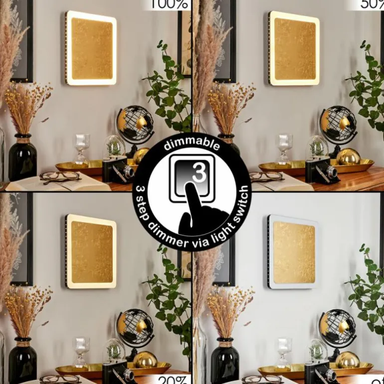 Applique murale Guacacallo LED Or, Noir, Blanc, 1 lumière