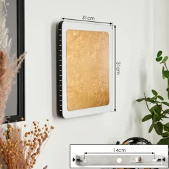 Applique murale Guacacallo LED Or, Noir, Blanc, 1 lumière