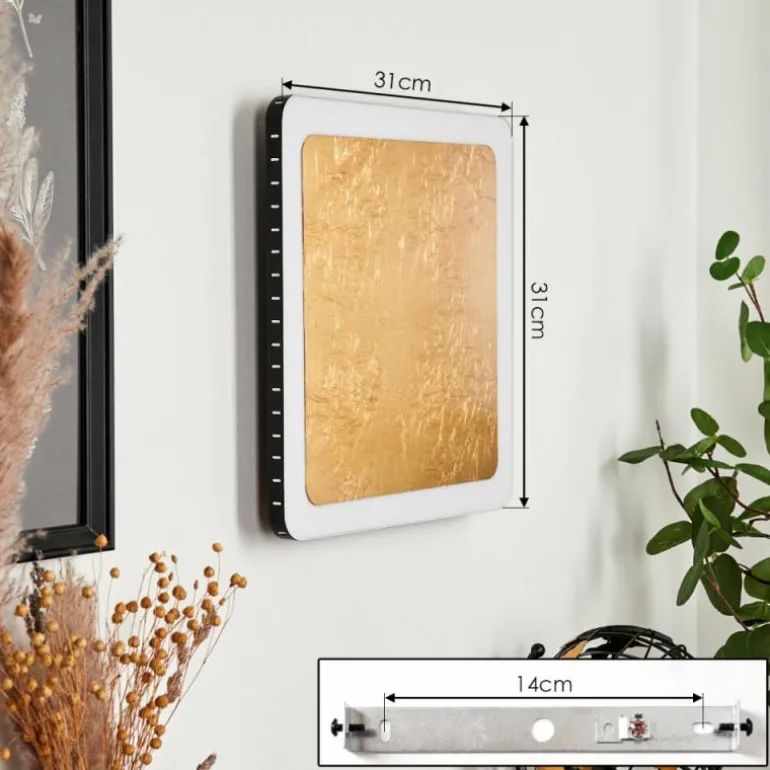 Applique murale Guacacallo LED Or, Noir, Blanc, 1 lumière