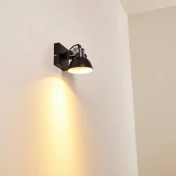 Applique murale Gudo Noir, Blanc, 1 lumière