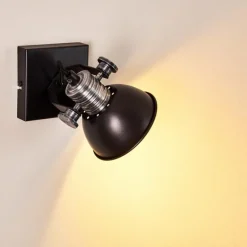 Applique murale Gudo Noir, Blanc, 1 lumière