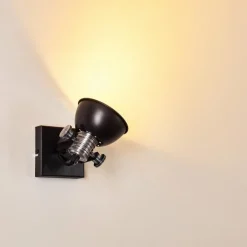 Applique murale Gudo Noir, Blanc, 1 lumière