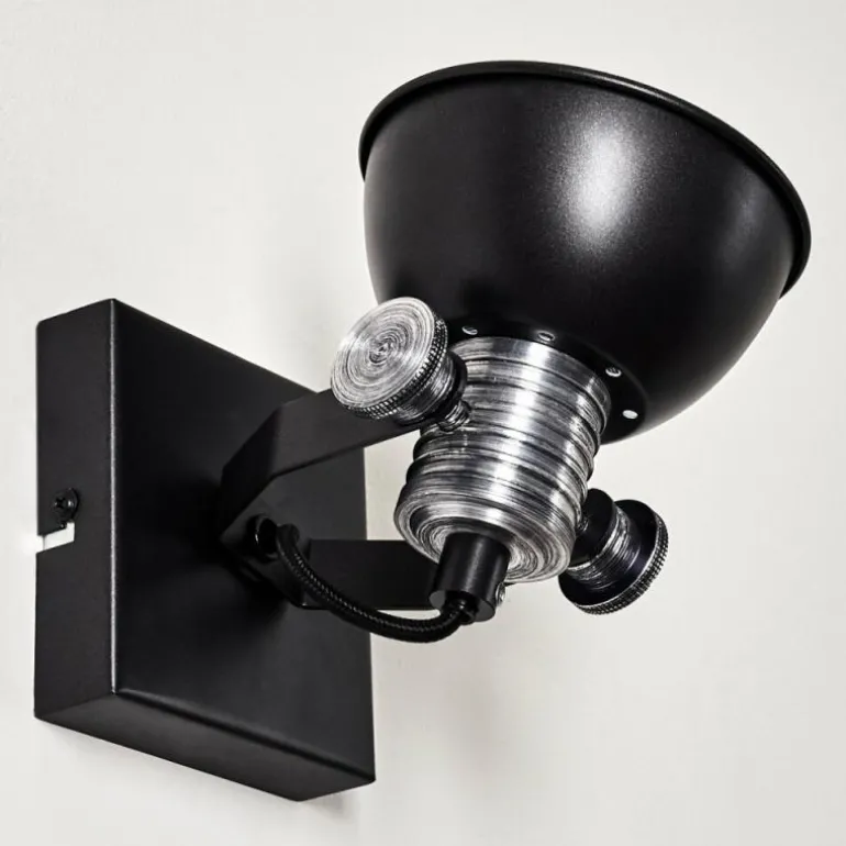 Applique murale Gudo Noir, Blanc, 1 lumière