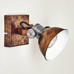 Applique murale Gudo Rouille, Blanc, 1 lumière