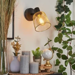 Applique murale Guitton Noir, 1 lumière