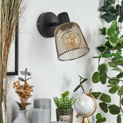 Applique murale Guitton Noir, 1 lumière