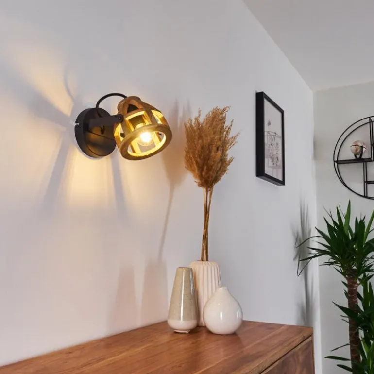 Applique murale Haervej Noir, 1 lumière