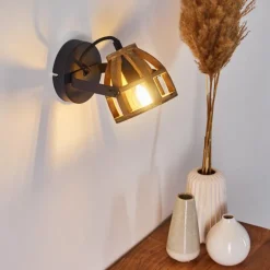 Applique murale Haervej Noir, 1 lumière