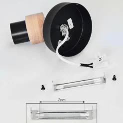 Applique murale Harran Chrome, Noir, 1 lumière